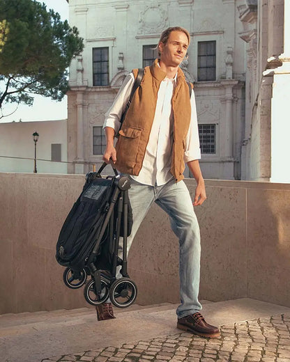 Nuna Ixxa Next Lightweight Baby Stroller-Height Adjustable Parent Handle Bar-Reversible & Flat Reclining Seat-One Hand Fold-2 Years Warranty-For 0 to 4Y (Upto 22 Kg)-Biscotti