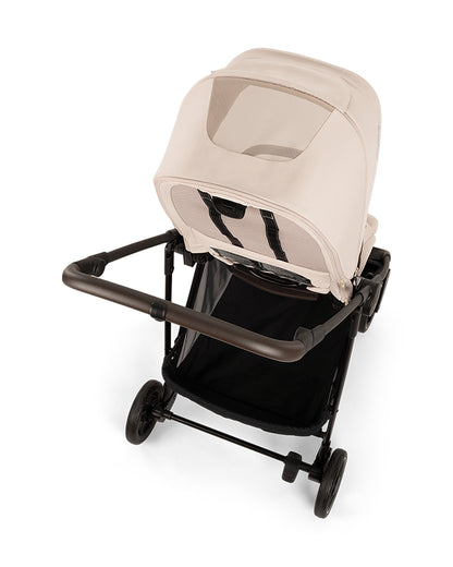 Nuna Ixxa Next Lightweight Baby Stroller-Height Adjustable Parent Handle Bar-Reversible & Flat Reclining Seat-One Hand Fold-2 Years Warranty-For 0 to 4Y (Upto 22 Kg)-Biscotti