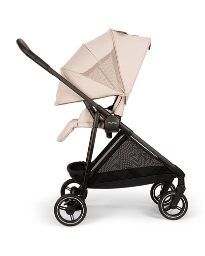 Nuna Ixxa Next Lightweight Baby Stroller-Height Adjustable Parent Handle Bar-Reversible & Flat Reclining Seat-One Hand Fold-2 Years Warranty-For 0 to 4Y (Upto 22 Kg)-Biscotti