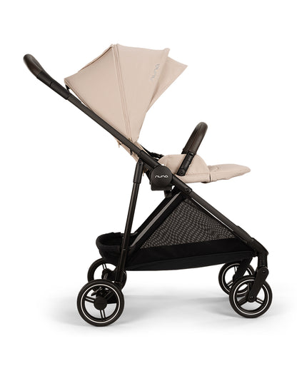 Nuna Ixxa Next Lightweight Baby Stroller-Height Adjustable Parent Handle Bar-Reversible & Flat Reclining Seat-One Hand Fold-2 Years Warranty-For 0 to 4Y (Upto 22 Kg)-Biscotti