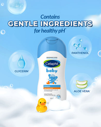 Cetaphil Baby Shampoo-With Chamomile, Pro-Vitamin B5 & Aloe Vera-For Cleansing & Soothing Sensitive Scalp