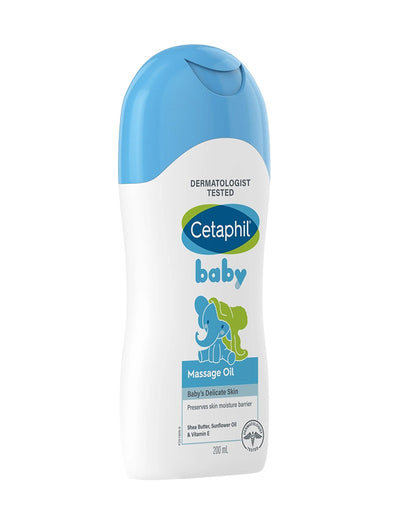 Cetaphil Baby Massage Oil-With Shea Butter, Sunflower Oil & Vitamin E-For Skin Softening, Moisturisation & Hydration