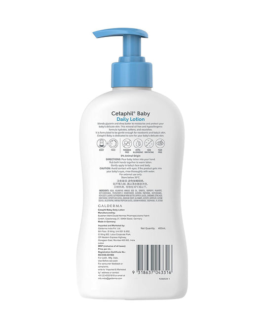 Cetaphil Baby Lotion-With Shea Butter, Vitamin E & Pro-Vitamin B5-Hydrates, Softens & Nourishes Skin