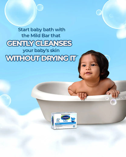 Cetaphil Mild Baby Soap Bar-With Shea Butter, Olive Oil & Avocado Oil-For Skin Softening & Moisturisation