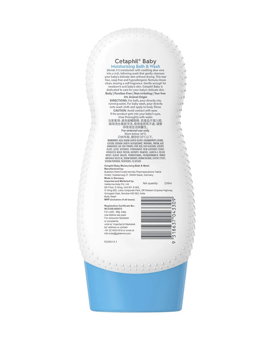 Cetaphil Moisturising Baby Bath & Wash-With Aloe Vera & Almond Oil-For Cleansing & Skin Soothening