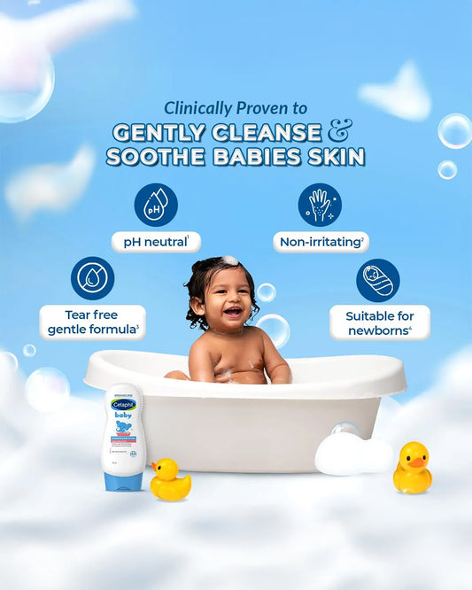 Cetaphil Moisturising Baby Bath & Wash-With Aloe Vera & Almond Oil-For Cleansing & Skin Soothening