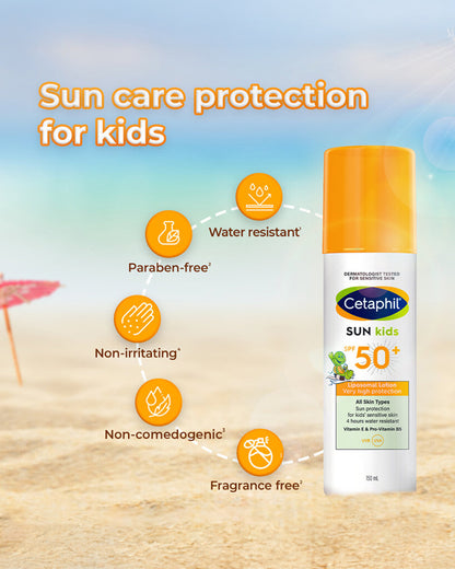 Cetaphil Sun Kids SPF 50+ Lotion-With Vitamin E & Pro-Vitamin B5-Water Resistant