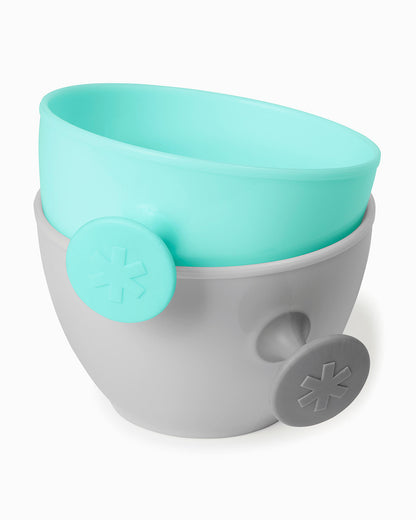 Skip Hop Easy Feed Mealtime Set-BPA Free-Pack of 5 Feeding Essentials-Teal Grey-For 3 to 36 Months