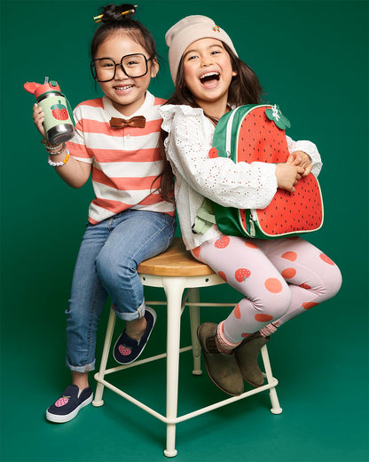 Skip Hop Spark Style Little Kid Backpack-Strawberry-With Front Zip Pocket & Adjustable Padded Straps