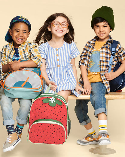 Skip Hop Spark Style Little Kid Backpack-Strawberry-With Front Zip Pocket & Adjustable Padded Straps