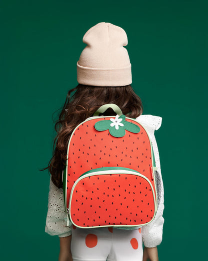 Skip Hop Spark Style Little Kid Backpack-Strawberry-With Front Zip Pocket & Adjustable Padded Straps
