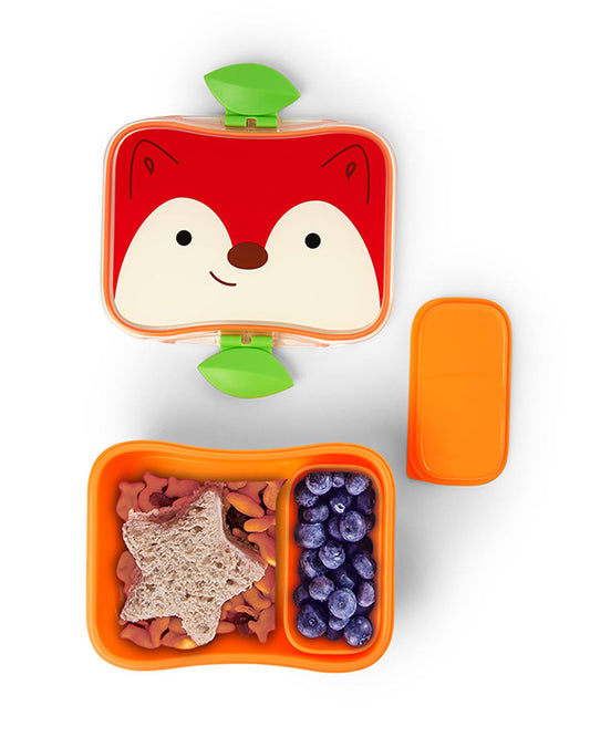 Skip Hop Zoo School Essentials Kit-Lunch box(700ml)-Straw Sipper(390ml)-Fox-3Y+