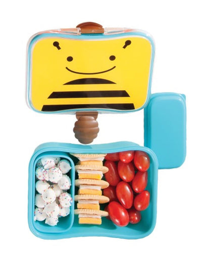 Skip Hop Zoo School Essentials Kit-Lunch box(700ml)-Tritan Straw Sipper(355ml)-Bee-3Y+