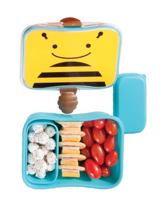 Skip Hop Zoo School Essentials Kit-Lunch box(700ml)-Tritan Straw Sipper(355ml)-Bee-3Y+