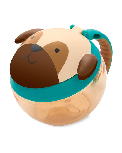 Skip Hop Zoo Snack Cup-Pug-No Slip Handle-222 ml-For Feeding Infants