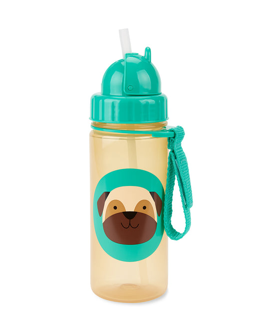 Skip Hop Zoo Straw Sipper-Handy Grab Strap-Pug-390 ml