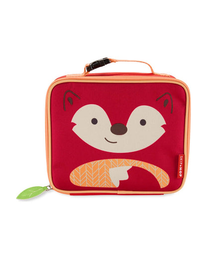 Skip Hop Zoo Lunch Bag-Fox-With Insulated Interior-Inner Mesh Pocket-Zip Closure and Clip-on Handle-For Feeding Infants