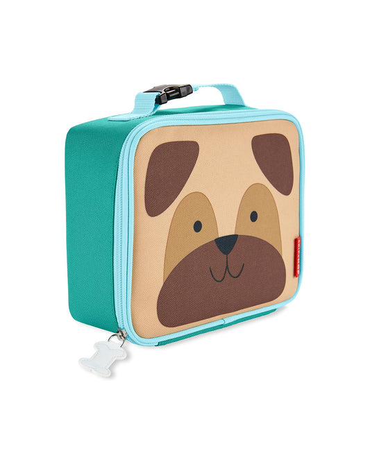 Skip Hop Zoo Lunch Bag-Pug-With Insulated Interior-Inner Mesh Pocket-Zip Closure and Clip-on Handle-For Feeding Infants