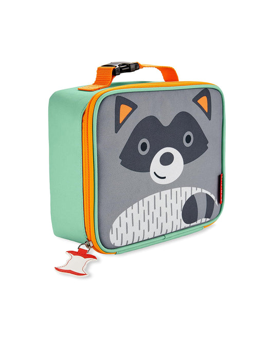 Skip Hop Zoo Lunch Bag-Raccoon-With Insulated Interior-Inner Mesh Pocket-Zip Closure and Clip-on Handle-For Feeding Infants