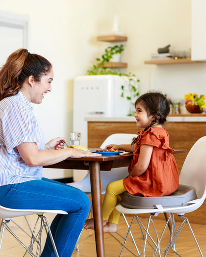 Infantino Grow-With-Me 4-in-1 Booster Seat-Converts Into Infant & Toddler Booster Seat-Two Can Dine-With Dishwasher Safe & Removable Meal Tray-3 Point Harness-For 6 to 36M-Teal & Grey
