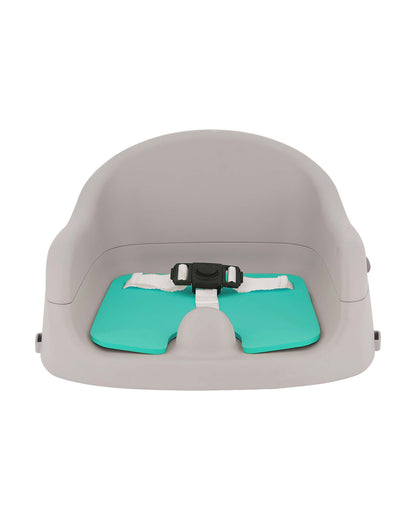 Infantino Grow-With-Me 4-in-1 Booster Seat-Converts Into Infant & Toddler Booster Seat-Two Can Dine-With Dishwasher Safe & Removable Meal Tray-3 Point Harness-For 6 to 36M-Teal & Grey