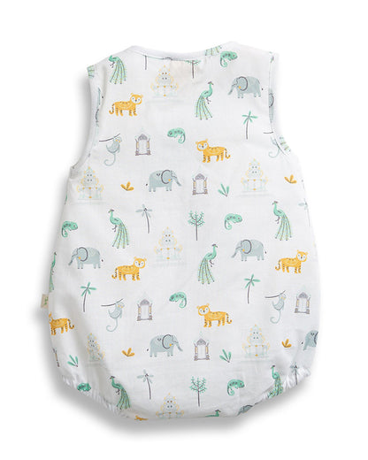 Tiny Twig White Bubble Romper-Voile-Paradise-For Infants
