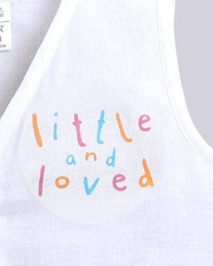 Polka Tots White Jhablas-Cotton-Printed-Pack of 3-For Infants