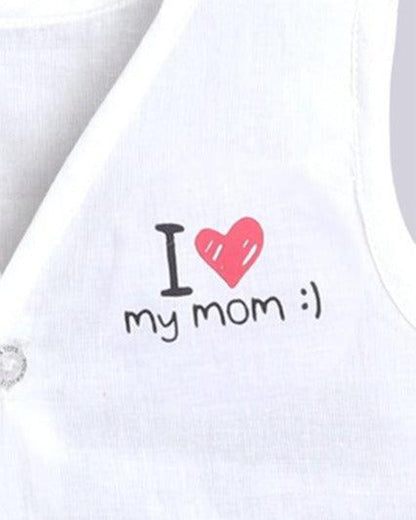 Polka Tots White Jhablas-Cotton-Printed-Pack of 3-For Infants