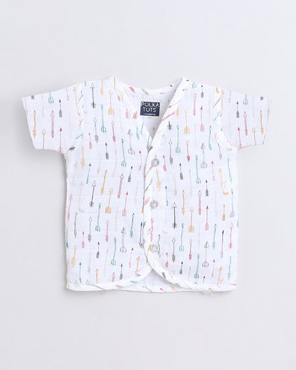 Polka Tots Multicolor Jhablas-Cotton-Printed-Pack of 3-For Infants