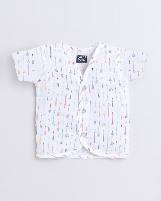 Polka Tots Multicolor Jhablas-Cotton-Printed-Pack of 3-For Infants