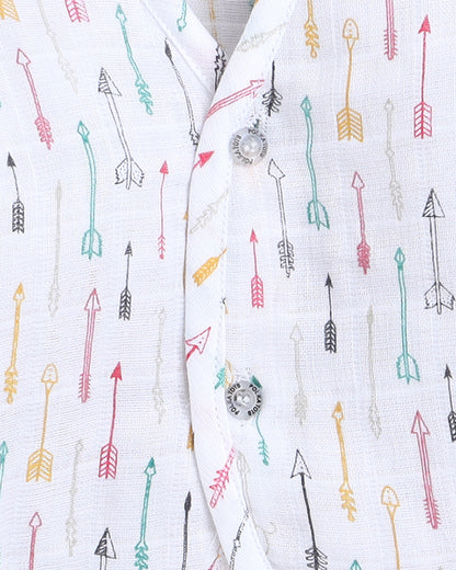 Polka Tots Multicolor Jhablas-Cotton-Printed-Pack of 3-For Infants