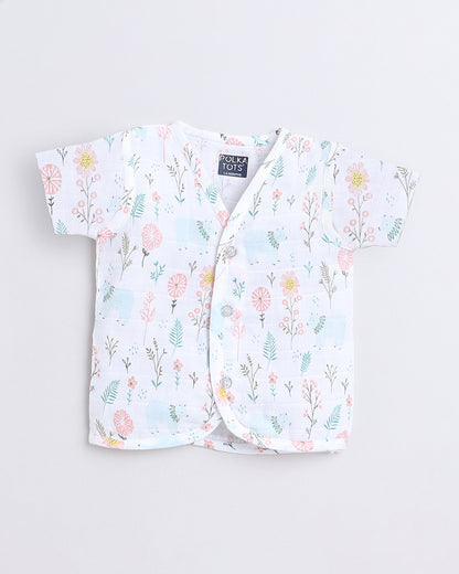 Polka Tots Multicolor Jhablas-Cotton-Printed-Pack of 3-For Infants