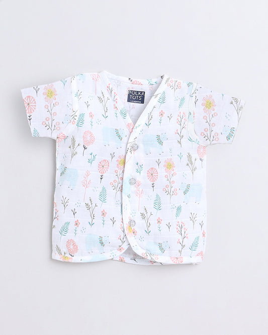 Polka Tots Multicolor Jhablas-Cotton-Printed-Pack of 3-For Infants