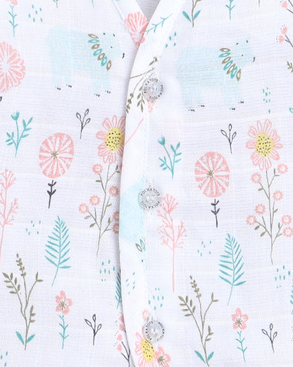 Polka Tots Multicolor Jhablas-Cotton-Printed-Pack of 3-For Infants