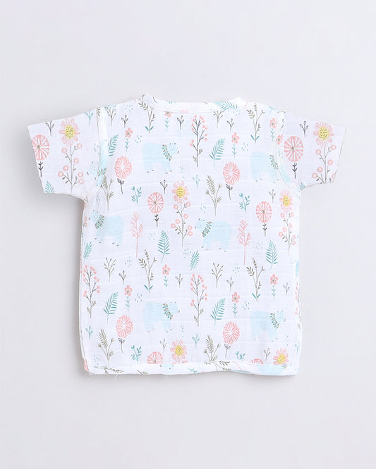 Polka Tots Multicolor Jhablas-Cotton-Printed-Pack of 3-For Infants