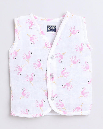 Polka Tots Multicolor Jhabla Vests-Cotton-Printed-Pack of 3-For Infants