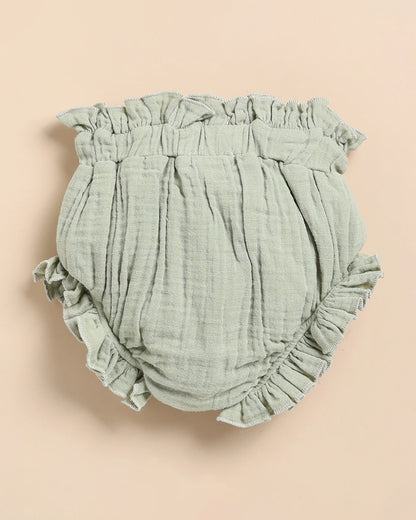 Cot & Candy Baby Sage Green Bloomer-100% GOTS Certified Organic Cotton-Latte-For Infants