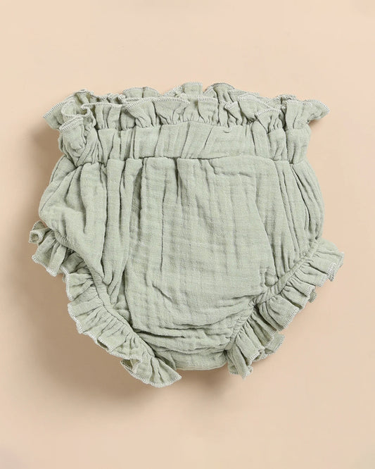 Cot & Candy Baby Sage Green Bloomer-100% GOTS Certified Organic Cotton-Latte-For Infants
