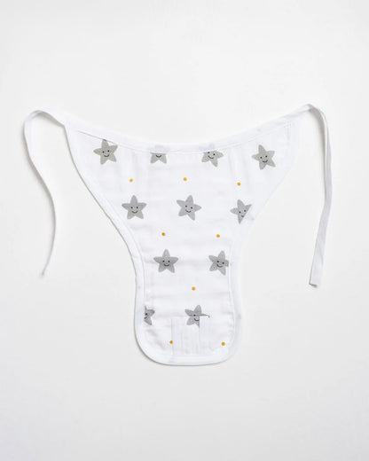Aariro Mint Smiley Star Cloth Nappy Combo-100% Organic Cotton-Washable & Reusable-Pack of 2