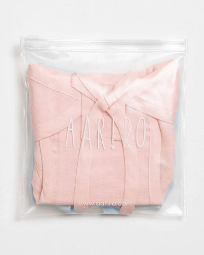 Aariro Blue-Pink-Beige Cloth Nappy Combo-100% Organic Cotton-Washable & Reusable-Pack of 3