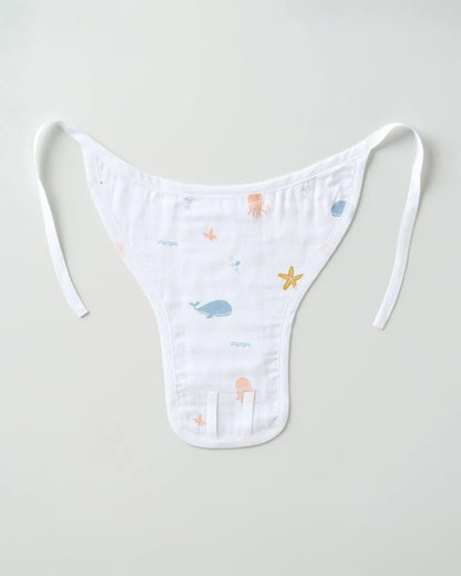Aariro Under The Sea Cloth Nappy Combo-100% Organic Cotton-Washable & Reusable-Pack of 2