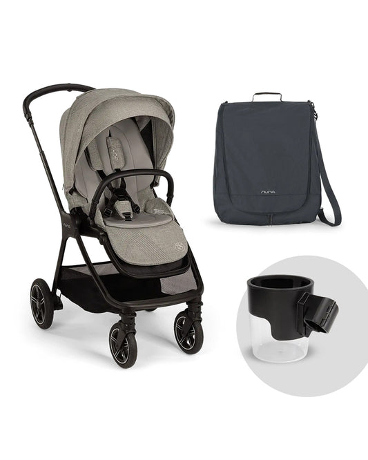 Nuna TRIV Next Stroller BMW Collection-With Cup Holder & Travel Bag-Metal BMW Badge On Window Flap-Exclusvie Wheels With BMW Trinity Pattern-Pram for 0 to 4Y (Upto 22Kg)-Graphene