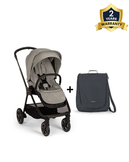 Nuna TRIV Next Stroller BMW Collection-With Cup Holder & Travel Bag-Metal BMW Badge On Window Flap-Exclusvie Wheels With BMW Trinity Pattern-Pram for 0 to 4Y (Upto 22Kg)-Graphene