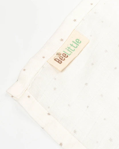 BeeLittle Baby Bath Towel-100% Organic Cotton Muslin-Tiny Stars