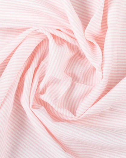 BeeLittle Baby Bath Towel-100% Organic Cotton Muslin-Stripes in Pink