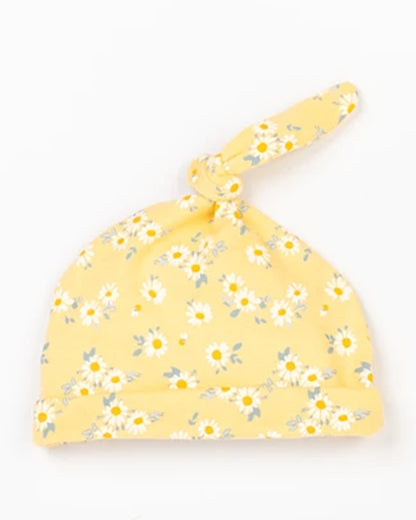 Beelittle Yellow Caps, Booties & Mittens Set-Cotton-Gypsy Flowers-For Infants