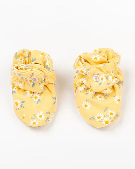 Beelittle Yellow Caps, Booties & Mittens Set-Cotton-Gypsy Flowers-For Infants