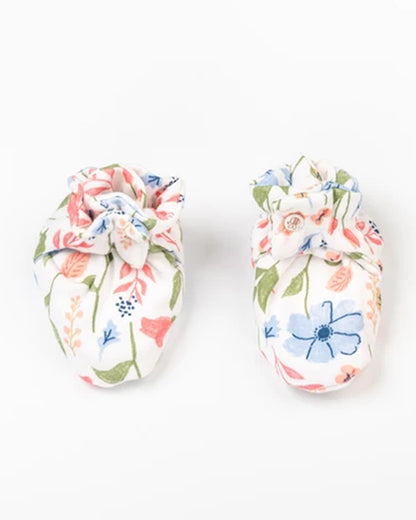 Beelittle Multicolor Caps, Booties & Mittens Set-Cotton-Garland-For Infants