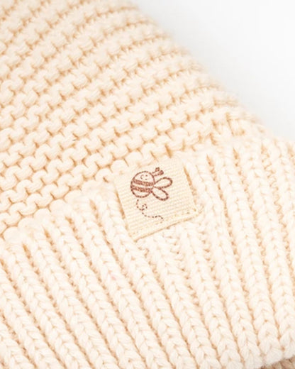 Beelittle Peach Knitted Cap-Organic Cotton-Solid-For Infants