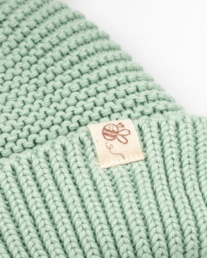 Beelittle Pastel Green Cap-Organic Cotton-Solid-For Infants
